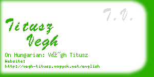 titusz vegh business card